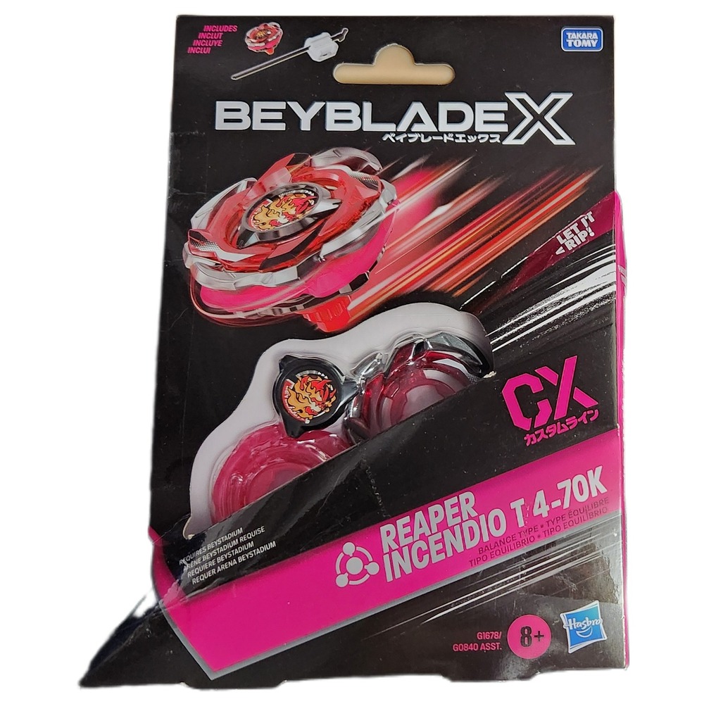 Beyblade X Reaper Incendio T 4-70K Balance Type Starter Pack Red Hasbro G1678